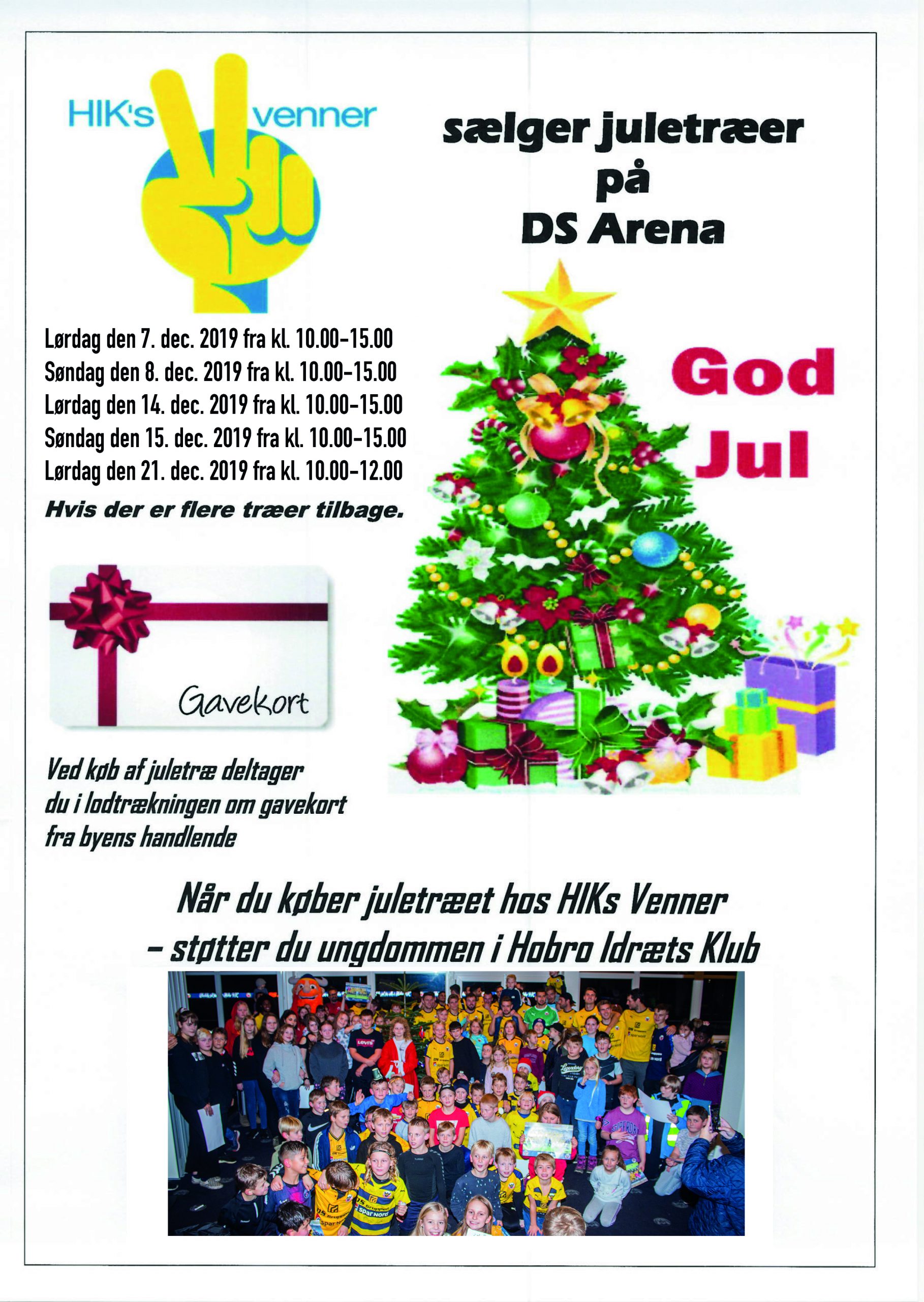 Køb dit juletræ på DS Arena og støt Hobro IK’s ungdomsafdeling