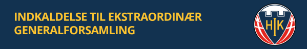 Indkaldelse til ekstraordinær generalforsamling i Hobro IK A/S