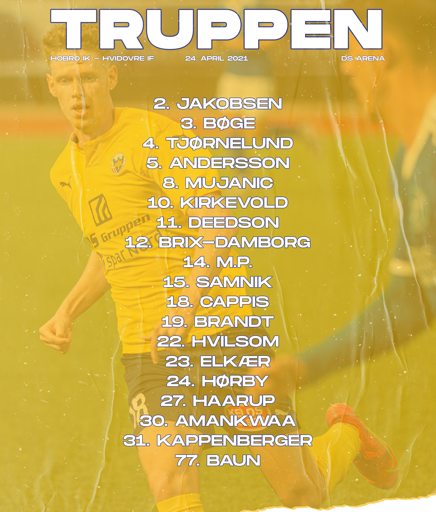 Truppen mod Hvidovre IF Truppen mod Hvidovre IF